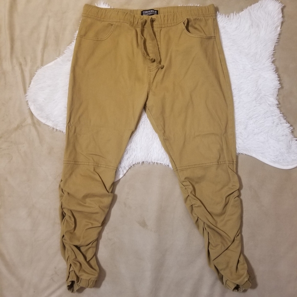 khaki colored joggers
